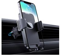 Car Phone Holder [Military-Grade Clip] 360 Degree Rotating Phone Holder For Car Air Vent Gps For Iphone Android Smartphone (Black)