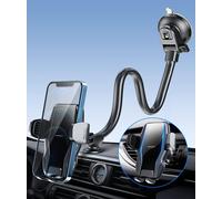 Car Phone Holder, Windshield Dashboard Mount, Adjustable Long Arm Gooseneck Mobile Cradle, Hands-Free Air Vent Holder Universal Iphone 13/12/11 Samsung