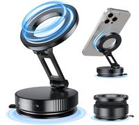 Car Phone Holder With Suction Cup For Magsafe, Powerful Suction Cup 360° Adjustable For Iphone 16 Pro Max 15 14 13 12, For Dashboard, Windshield And Smooth Surface, Black