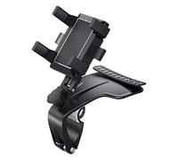 Car Phone Mount, 1200° Rotatable Mobile Holder, 6,3 x 3,94 x 3,74 Inches ABS Silicone Dashboard Bracket with Secure Grip, Automotive Accessory with Adjustable Angle, Phone Mount for Car Truck SUV RV