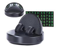 Car Phone Stand - Vehicle Phone Holder | Auto Dashboard Mobile Mount | Black Smartphone Automotive Organizer with Parking Number Plate for Minivan Sedan Safe Driving Commuting - 9x6.5cm