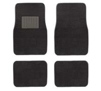 CAR+ PLUSH02 Lot de 4 Tapis de Sol universels Noir