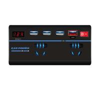 Car Power Inverter, 200W Twin AC Adapter, Type C Charging Ports | Battery Inverter Charger Vehicle Accessories Backup Power Supply Outdoor Camping Road Trip Travel Home, Auto Accessories