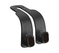 Car Purse Hook, Pu Leather Hanger, Multifunctional Storage Clip, Sleek Anti-Slip Organizer, Rotatable Design for Vehicle Seat, Trunk, Travel Use, 15.5x9x2.5cm Black Gray Brown