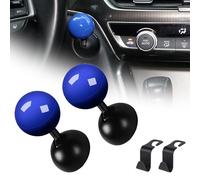 Car Push to Start Button Rocker, Car One Button Start Lever Car Engine Start Stop Button Joystick Full Metal Ball-bar, Push to Start Button Cover (2pcs-bleu)