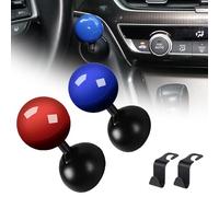 Car Push to Start Button Rocker, Car One Button Start Lever Car Engine Start Stop Button Joystick Full Metal Ball-bar, Push to Start Button Cover (2pcs-mélanger)