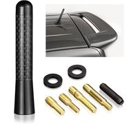 Car Radio Antenna Universal Short Mini 8 Cm Amplified Antenna Fm Am Screw Bolts M4 M5 M6 Black Compatible With Vehicle Auto Truck Suv