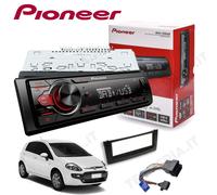 Car Radio Pioneer MVH-130DAB MP3 USB 4 Chaînes + Panneau pour Fiat Grande Punto