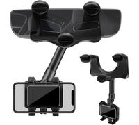 Car Rearview Mirror Phone Holder, Car Phone Holder, 360° Rotation Car Phone Holder, Mobile Phone Holders For 4 To 7 Inch Smartphones