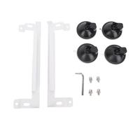 Car Reception Device Holder | Dual Slot Sunroof & Windshield Mount | White Steel ABS Suction Cup for Mini Receiver / GPS Unit / Dash Cam | 563g Secure Grip