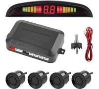 Car Reversing Radar,Parking Assist With 4 Universal Car Rear Parking Sensors With Buzzer Led Display,Audio Reversing Alarm Kit