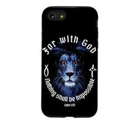 Car Rien ne Sera Impossible à Dieu Luc 1:37 La Foi Coque pour iPhone SE (2020) / 7/8