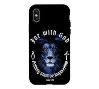 Car Rien ne Sera Impossible à Dieu Luc 1:37 La Foi Coque pour iPhone X/XS
