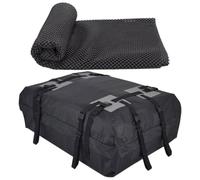Car Roof Cargo Bag 15 Cubic Feet Foldable Roof Rack Carrier | Flexible Storage for Luggage, Camping Supplies and Sports Gear, Foldable Carrier Helps Maximize Vehicle Space During