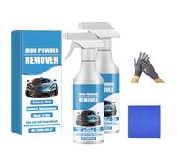 Car Rust & Iron Particle Remover Spray, Fast-Acting Metal Surface Cleaner, Heavy Duty Rust Dissolver, Fast Acting Rust Remover Spray for Cars, Chains, Stainless Steel, Multi-Surface Cleaner (2)