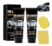 Car Scratch Removal Wax, Car Scratch Remover, Scratch Removal Wax, Repair & Coat In One Step - Hides Scratches, Shields Paint for Months & Easy Application (2Pcs)