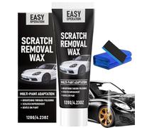 Car Scratch Remover Wax - Deep Scratch Repair for All Paints, 4oz (120ml) with Sponge & Cloth | Restores Gloss & Protects Surface | Safe for Clear Coat Finishes | Professional Results at Home (Set B)