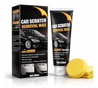 Car Scratch Remover Wax - Deep Scratch Repair for All Paints, 4oz (120ml) with Sponge & Cloth | Restores Gloss & Protects Surface | Safe for Clear Coat Finishes | Professional Results at Home (Set C)