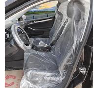 Car Seat Covers 100 Pack,Upgraded Version Thick 30g Disposable Universal Clear Plastic Car Seat Covers For Airplane Bus Train