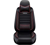Car Seat Covers Universal Full Set Accessories for Renault Clio Duster 4 Espace Leon Ibiza Mitsubishi Lancer X Pajero Outlander Subaru Fo(Black Red)
