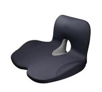 Car Seat Cushion - Back Support Pillow, Spine Alignment Bolster, Lower Body Comfort, Friction Grip Underside, Automotive Interior Part, Navy Blue Contoured Pad For Commute Travel Long Driving