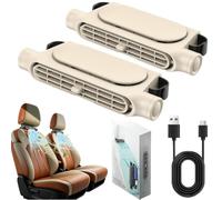 Car Seat Fan Rechargeable,Usb Car Headrest Cooling Fan with 3 Speeds,Angle Adjustable Portable Ventilation Fans 3000mah,for Hot Weather Automotive Driver Auto Road Trip Vehicle Long Drive (SET F)
