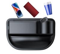 Car Seat Gap Filler, Leather Storage Box, Multifunctional Auto Organizer, Space Saving Crevice Holder, Easy Access Console Spacer for Phones, Cards, Keys, Daily Use, Family, 12x3.54x8.66 Inches