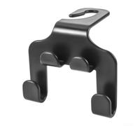 Car Seat Hook 4 Pack ABS Phone Holder Black | 2-in-1 design, holds phone and bags, secure groove, black ABS, easy pour access while driving
