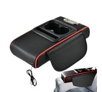 Car Seat Organizer - Leather Console Storage Box Phone Slot Tissue Holder, Multifunctional Cup Holder Organizer Effortless Organization | Truck Suv Rv Sedan Interior Storage Driver Convenience Travel