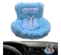 Car Seat Plush Dolls, Doll Safety Seat Toy Display, Adjustable Design with Air Vent Attachment, Lightweight and Portable Automotive Decor for Sedan, 15.5x15.5x6cm