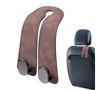 Car Seat Purse Hook, PU Leather Double Organizer, Universal Metal Design, Auto Storage Equipment, Portable Hanging Feature, Suitable for Road Trip Travel Picnic Vacation Summer Outdoor Business