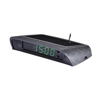 Car Solar Powered LCD Clock - Luminous C -a R Digital Clo-cks - Solar Watch Dashboard | Vehicle Adhesive Watch For Automobile Vehicles Interior Decoration Electronic Accessories