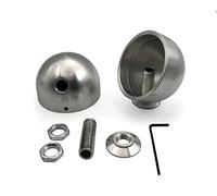Car Specials Boîtier de haut-parleur en aluminium pour tweeter Hertz ML28.3 MP28.3 en argent avec filetage M10