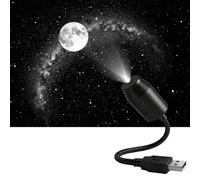 Car Star Lights - USB Ambient Projector, Multicolor LED Night Sky Maker, Flexible Gooseneck, Remote Dimming | Ceiling Wall Adhesive Mount, Rotating Head Fixture | Perfect SUV Truck RV Pickup