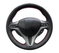 Car Steering Wheel Cover Braid Customized Anti-Slip Artificial Leather for Civic 8th MK8 2005-2011 Accessories(Titanium)