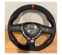 Car Steering Wheel Cover pour VW pour Golf 5 Mk5 pour GTI pour Golf 5 R32 pour Passat R GT 2005 Housse Volant Voiture Cuir Suédé, Accessoires D'intérieur Protege Volant Voiture(White Thread)