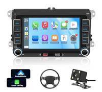 Car Stereo 2 DIN Para Pantalla Carplay Volkswagen Golf 5 6 Passat Jetta EOS Touareg, 7 Pantalla IPS Android Auto CarPlay Inalámbrico, Bluetooth/FM/AM/USB/EQ/SWC/RDS/Mirror Link