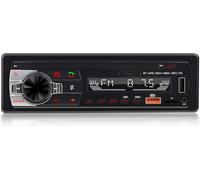 Car Stereo Bluetooth Car Radio Con Fm/Tf/Usb/Eq/Aux-In, 1 Din Car Radio Con Control Remoto