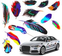 Car Stickers, Feather Sticker Sticker Vinyl Automotive Exterior Decoration Car Accessories Decal Car Sticker For Suv Truck Motorcycle Doors Walls Laptop