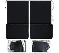 Car Sun Curtain, 1 Removable Front Back Seat Curtain And 2 Magnetic Square Side Curtains, Blackout For Camping In Car