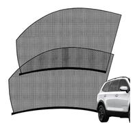 Car Sun Shade - Breathable UV Protection Curtains, 1 Pair Window Sunshade for Side Glass, Black Mesh Screen with Magnetic Rail, Auto Supply, Privacy Blind for Sleeping, Napping and Camping