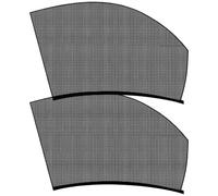 Car Sun Shade - Breathable UV Protection Curtains, 1 Pair Window Sunshade for Side Glass, Black Mesh Screen with Magnetic Rail, Auto Supply, Privacy Blind for Sleeping, Napping and Camping