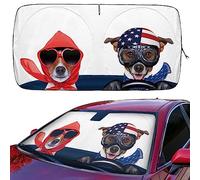Car Sun Shade for Windshield Cute, Car Front Window Shades Funny Windshield Sun Shade Cover Foldable Cartoon Cool Sun Visor Shield for Most Sedans Protect Your Vehicle from UV Heat