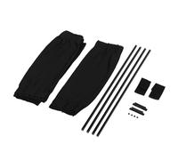 Car Sun Shade Window Curtain Adjustable Sunshade Drape Visor Valance Curtain for Cars SUV Universal Installation (Noir)