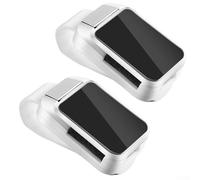 Car Sun Visor Glasses Clip One-Handed pour access Black Car Sun(White-2)
