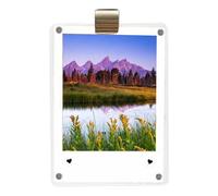 Car Sun Visor Picture Holder, Acrylic Magnetic Photo Frame 2.36x3.54 Inches, Clip On Display Interior Visor, Keepsake Gift for Family Boyfriend Girlfriend Father Friends