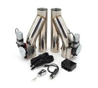 Car Tail Throat Tuyau 2,25,5,75 3 Pouces SS304 Y Pipe Cutout 1 Drag Electric Exhaust Down Bypass Valve Remote Button(3.0inch(76mm))