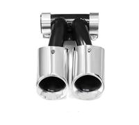 Car Tail Throat Tuyau Embout Silencieux Pour Système D'échappement 1 Pièce Double Pour Voiture Pour 718 Pour Cayman Pour Boxster 982 (à Partir 2016)(987 Silver B)