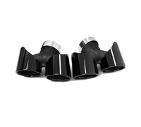 Car Tail Throat Tuyau Embouts D'échappement Noirs En Acier Inoxydable 304 Pour 911 Pour Carrera 991.2 NON-PSE 2017 2018 2019(Noir)