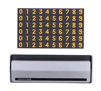 Car Temporary Parking Sign | Tool - less Open Slot, Compact & Sturdy | 6 - Group Number Plate for Dashboard/Home Use | PC + ABS Eco - Conscious (Silver)